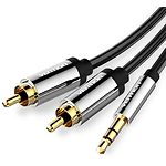 Фото Кабель Vention (BCFBH) 2м, 3.5мм джек 3 pin/2 * RCA тюльпан #1