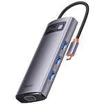 фото Концентратор HUB USB 3.1 Baseus WKWG040013 Metal Gleam Series Type-C --> HDMI+3*USB3.0-A+PD+VGA+RJ45