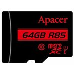 Фото microSD XC 64Gb Apacer Class10 UHS-I (AP64GMCSX10U5-RA) без переходника, R85MB/s