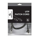 Фото Кабель patch cord  1.5м UTP Black Cablexpert PP6U-1.5M/BK #1