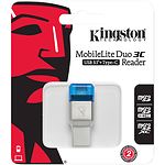 Картридер Kingston USB 3.1 Type-A + Type-C (FCR-ML3C) microSD - фото