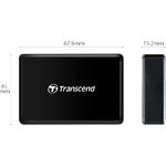 Фото Картридер Transcend TS-RDF8K2, USB 3.1 Gen 1 Type-A (SD/microSD/Compact Flash) Black #5