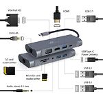 Фото Концентратор HUB USB 3.1 Cablexpert A-CM-COMBO7-01, Type-C-> 3*USB3.0+Type-C+HDMI+VGA+Аудио+SD+LAN #1