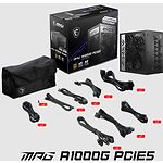 Изображение Блок питания MSI MPG A1000G PCIE5, 80+Gold, Fully Modular #4 Фото Блок питания MSI MPG A1000G PCIE5, 80+Gold, Fully Modular #4