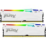 Изображение DDR-5 2шт x 16GB 6000МГц Kingston FURY Beast White RGB (KF560C36BWEAK2-32) AMD EXPO #2 Фото DDR-5 2шт x 16GB 6000МГц Kingston FURY Beast White RGB (KF560C36BWEAK2-32) AMD EXPO #2