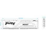 Фото DDR-5 2шт x 16GB 6000МГц Kingston FURY Beast White (KF560C36BWEK2-32) AMD EXPO #1