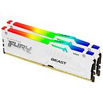 Фото DDR-5 2шт x 32GB 5600МГц Kingston FURY Beast White RGB EXPO (KF556C36BWEAK2-64)