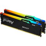 Изображение DDR-5 2шт x 16GB 5600МГц Kingston FURY Beast Black RGB (KF556C36BBEAK2-32) AMD EXPO Фото DDR-5 2шт x 16GB 5600МГц Kingston FURY Beast Black RGB (KF556C36BBEAK2-32) AMD EXPO