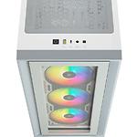 Изображение Корпус Corsair iCUE 4000X RGB Airflow Tempered Glass White (CC-9011205-WW) #4 Фото Корпус Corsair iCUE 4000X RGB Airflow Tempered Glass White (CC-9011205-WW) #4
