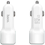 Фото Автомобильное ЗУ Hoco Z23 dual White (6957531078012) 2*USB, 2.4A + кабель Lightning #1