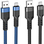 Фото Кабель HOCO U110 Black (6931474770585) USB/Micro-USB, 1.2м, 2.4A, nylon+aluminum #2