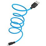 Изображение Кабель HOCO X21 Plus Black-Blue (6931474711830) USB/Lightning, 1м, 2.4A, silicone Фото Кабель HOCO X21 Plus Black-Blue (6931474711830) USB/Lightning, 1м, 2.4A, silicone