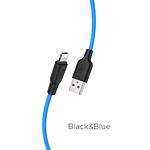 Изображение Кабель HOCO X21 Plus Black-Blue (6931474711830) USB/Lightning, 1м, 2.4A, silicone #2 Фото Кабель HOCO X21 Plus Black-Blue (6931474711830) USB/Lightning, 1м, 2.4A, silicone #2