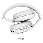 Изображение HOCO W23 Brilliant wireless White (6931474709615) наушники с микрофоном накладные, Bluetooth 5.0 #1 Фото HOCO W23 Brilliant wireless White (6931474709615) наушники с микрофоном накладные, Bluetooth 5.0 #1