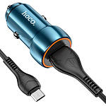 Изображение Автомобильное ЗУ Hoco Z46 Blue (6931474770301) USB-A, 18W, QC3.0 + кабель Micro-USB Фото Автомобильное ЗУ Hoco Z46 Blue (6931474770301) USB-A, 18W, QC3.0 + кабель Micro-USB