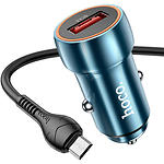 Изображение Автомобильное ЗУ Hoco Z46 Blue (6931474770301) USB-A, 18W, QC3.0 + кабель Micro-USB #1 Фото Автомобильное ЗУ Hoco Z46 Blue (6931474770301) USB-A, 18W, QC3.0 + кабель Micro-USB #1
