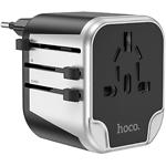 Изображение Сетевое ЗУ Hoco AC5 Level dual Black (6931474778284) 2* USB-A, 2.4А, Universal Travel Adapter Фото Сетевое ЗУ Hoco AC5 Level dual Black (6931474778284) 2* USB-A, 2.4А, Universal Travel Adapter