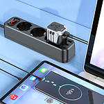 Изображение Сетевое ЗУ Hoco AC5 Level dual Black (6931474778284) 2* USB-A, 2.4А, Universal Travel Adapter #7 Фото Сетевое ЗУ Hoco AC5 Level dual Black (6931474778284) 2* USB-A, 2.4А, Universal Travel Adapter #7