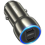 Фото Автомобильное ЗУ Hoco Z48 Gray (6931474794994) 2*USB-C, 40W, 20W PD
