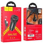 Фото Автомобильное ЗУ Hoco Z49 Black (6931474795663) 2*USB-A,12W + кабель Type-C #4