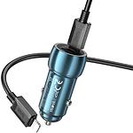 Изображение Автомобильное ЗУ Hoco Z48 Blue (6931474795021) 2*USB-C, 40W, 20W PD + кабель Lightning #2 Фото Автомобильное ЗУ Hoco Z48 Blue (6931474795021) 2*USB-C, 40W, 20W PD + кабель Lightning #2