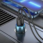 Изображение Автомобильное ЗУ Hoco Z48 Blue (6931474795021) 2*USB-C, 40W, 20W PD + кабель Lightning #3 Фото Автомобильное ЗУ Hoco Z48 Blue (6931474795021) 2*USB-C, 40W, 20W PD + кабель Lightning #3