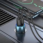 Фото Автомобильное ЗУ Hoco Z48 Blue (6931474795007) 2*USB-C, 40W, 20W PD #3