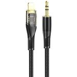 Фото Звуковой переходник HOCO UPA25 Black (6931474791153) Lightning male на 3.5mm male Audio cable 1м