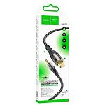 Фото Звуковой переходник HOCO UPA25 Black (6931474791153) Lightning male на 3.5mm male Audio cable 1м #5