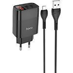 Изображение Сетевое ЗУ Hoco C86A Illustrious dual Black (6931474746290) 2*USB-A,2.4А,LED-амперметр,кбл micro-USB Фото Сетевое ЗУ Hoco C86A Illustrious dual Black (6931474746290) 2*USB-A,2.4А,LED-амперметр,кбл micro-USB