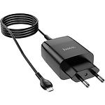 Изображение Сетевое ЗУ Hoco C86A Illustrious dual Black (6931474746290) 2*USB-A,2.4А,LED-амперметр,кбл micro-USB #2 Фото Сетевое ЗУ Hoco C86A Illustrious dual Black (6931474746290) 2*USB-A,2.4А,LED-амперметр,кбл micro-USB #2