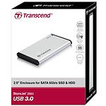 Фото HDD Rack Transcend Case StoreJet Внешний карман 2.5" HDD/SSD, USB 3.0 (TS0GSJ25S3) Aluminum #2