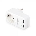 Изображение Сетевое ЗУ EnerGenie EG-ACU2-01-W 2*USB со сквозной розеткой, 2.1А , 5V #3 Фото Сетевое ЗУ EnerGenie EG-ACU2-01-W 2*USB со сквозной розеткой, 2.1А , 5V #3