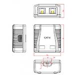 Изображение Розетка Cablexpert (NCAC-2U6-01) на 2 порта RJ-45 ,6 cat ,внешняя #2 Фото Розетка Cablexpert (NCAC-2U6-01) на 2 порта RJ-45 ,6 cat ,внешняя #2