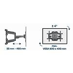 Фото Настенное крепление Gembird WM-75ST-02 для 32 - 75” (до 45 кг) VESA 600 x 400 мм #5