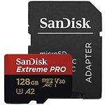 фото microSD XC 128 GB SanDisk Extreme Pro UHS-I U3 A2 C10 V30 (SDSQXCD-128G-GN6MA) з перехідником SD