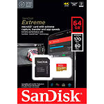 Фото microSD XC 64GB SanDisk Extreme A2 V30 C10 UHS-I U3 (SDSQXAH-064G-GN6AA) SD адаптер, 170/80 MB/s #3