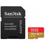 Карта памяти SanDisk Extreme A2 V30 C10 UHS-I U3 SD адаптер, 190/90 MB/s 128 GB - фото