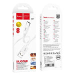 Фото Кабель HOCO X87 White (6931474783240) USB/Type-C, 1м, 3A, silicone #4