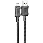 Фото Кабель HOCO X94 Black (6931474794260) USB/Micro-USB, 1м, 2.4A, 20W, nylon+TPE