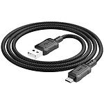 Фото Кабель HOCO X94 Black (6931474794260) USB/Micro-USB, 1м, 2.4A, 20W, nylon+TPE #2