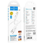 Фото Кабель HOCO X87 White (6931474783202) USB/Lightning, 1м, 2.4A, silicone #4