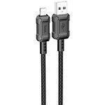 Фото Кабель HOCO X94 Black (6931474794239) USB/Lightning, 1м, 2.4A, 20W, nylon+TPE