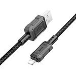 Фото Кабель HOCO X94 Black (6931474794239) USB/Lightning, 1м, 2.4A, 20W, nylon+TPE #1