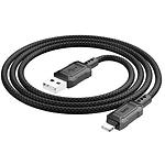 Фото Кабель HOCO X94 Black (6931474794239) USB/Lightning, 1м, 2.4A, 20W, nylon+TPE #2