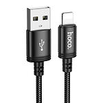Фото Кабель HOCO X91 Black (6931474788702) USB/Lightning, 3м, 2.4A, nylon+TPE+aluminium
