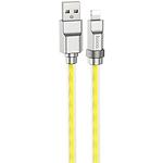 Фото Кабель HOCO U113 Gold (6931474790033) USB/Lightning, 1м, 2.4A, silicon+zink