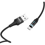 Фото Кабель HOCO U76 Black (6931474716712) USB/Micro-USB, 1.2м, 2A, TPE+nylon, magnetic #2