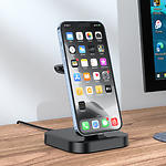 Изображение Беспроводное Wireless ЗУ HOCO CW43 Graceful 3-in-1 Black (6931474784742) Холдер,15W,кабель Lightning #4 Фото Беспроводное Wireless ЗУ HOCO CW43 Graceful 3-in-1 Black (6931474784742) Холдер,15W,кабель Lightning #4