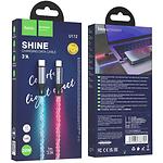Изображение Кабель HOCO U112 Gray (6931474788795) Type-C/Lightning, 1м, 20W, RGB Led, ПВХ+aluminium #4 Фото Кабель HOCO U112 Gray (6931474788795) Type-C/Lightning, 1м, 20W, RGB Led, ПВХ+aluminium #4